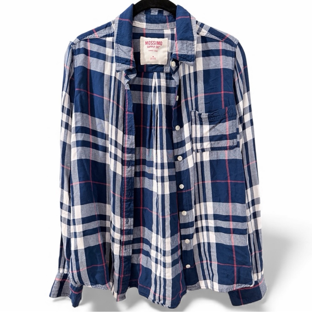 Mossimo Supply Co. navy/red/white plaid button down